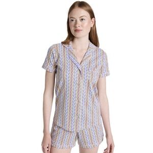 Roller Rabbit Elephant Print Pajama Set Women's XS Retail $159